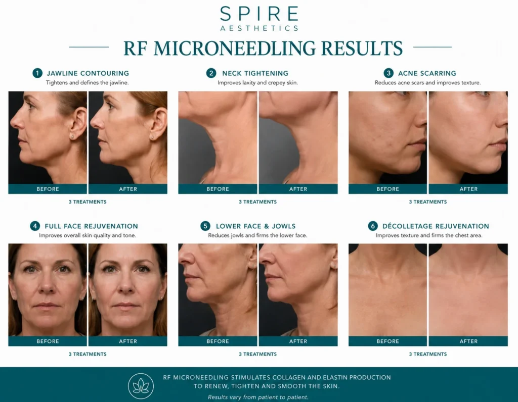 RF Microneedling Skin tightening Ledbury results