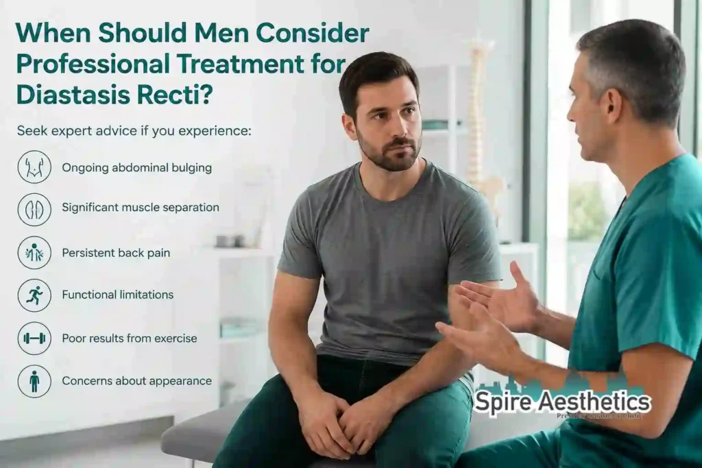 When Should Men Consider Professional Treatment for Diastasis Recti Ledbury?